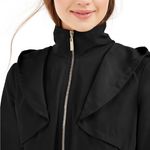 NEW Jou Jou Black Juniors Hooded Trench Coat Photo 3
