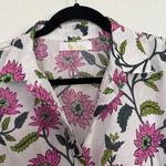 Bindu Floral Casey Blouse in Gerbera Magenta XS White Photo 4
