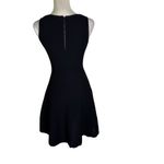 Alice + Olivia Waffle Knit Fit and Flare Mini Dress Black Size S Photo 4