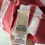 L.L.Bean Women's Pink Clay Striped Cotton Cashmere Cardigan Long Sleeve Photo 4