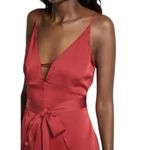 AMYLYNN Backless Satin Dress Jolie Satin Slip Dress in Burgundy Size Small Red Photo 3