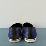 Alice + Olivia Faux Snakeskin Blue Black Slip On Sneakers Photo 5
