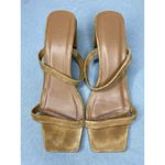 By Far Tanya Tan Neutral Slip On Heel Sandals Modern Minimalist Women's 40 US 10 Brown Photo 6