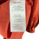 Anthropologie Love Whit Orange Jacquard V Neck Long Sleeve Midi Dress XL Holiday Photo 2