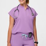 FIGS  Lilac Dawn Rafaela Scrub Top and Zamora Joggers Set Size XS Limited Edition Photo 0