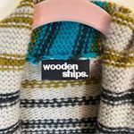 Wooden Ships ✨  Striped Open Front Cardigan Wool Mohair Multicolor Women S/M Photo 2