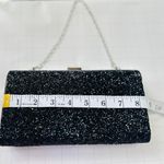 Formal Clutch Handbag Black Crushed Glass Stone Chain Strap cocktail Photo 8