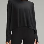 Lululemon  Modal Relaxed-Fit Lounge Long-Sleeve Shirt Size 8 - Black Photo 0