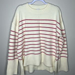 Grace + Karma Pink &‎ Cream Striped Long Sleeve Sweater Size 1X Photo 0
