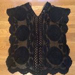 Floral mesh bikini coverup in black size M/L Size M Photo 3