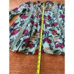 Anthropologie RD + Koko Blue Long Sleeved Teal Floral Printed Top” Photo 7