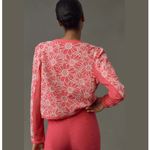 NWT Anthropologie DOLAN‎ Linen Floral Cutwork Jacket Pink & White Linen Medium Photo 1