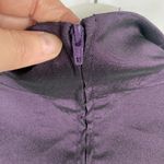 Tadashi Shoji  6 Blouse Twist Front Peplum Iridescent Purple Long Sleeve Cocktail Photo 9