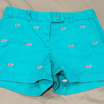 Vineyard Vines Women's Shorts Blue Pink Whales Size 4 Photo 0