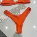 Vibrant Orange Triangle Bikini Set for Beach Days Size M Photo 2