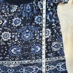 Lucky Brand  cotton blend‎ boho print crochet neck top size XS BIN F Photo 8