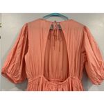 Rhode Molly Puff Sleeve Mini Dress Medium M Coral Pink Photo 2
