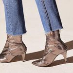 Free People NWOB Leather Lexi Heel metallic bootie - 37 (7-7.5) Photo 3