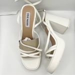 Steve Madden  affection strappy white heel platform sandals women’s Size 11M Photo 3