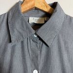 INAE Collection Poplin Woven Long Sleeve Striped Shirt Dress Women's XS Black Photo 6