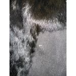 Vintage Authentic Black Rabbit Fur And Denim Coat Boho Chic Classic Effortless Size M Photo 6