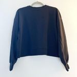 Nike  Sweatshirt Black Cropped Sweatshirt w/ Plush Fuzzy Tick Logo Sz M GUC Photo 7