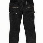 Marc Jacobs Washed Black Cargo Pocket Cropped Zippered Jeans Pants size 2 Photo 0