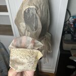 Ronni Nicole Women’s Dressy Vintage Cross Over sheer Champagne Color blouse Photo 4