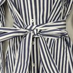 Pennington & Bailes Button Up Stripe Tunic Top Shirt Dress Blue Photo 2