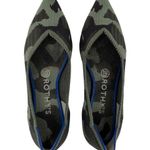 Rothy's The Point Olive Green Camo Print Knit Flats Shoes Size 7.5 Photo 0