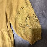 Madewell Yellow Eyelet Peplum Top Photo 3