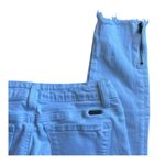 KanCan LA jeans 27” Opaque white denim sleek skinny cut raw hem zipper details Photo 4