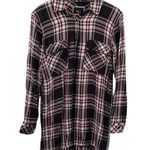 Rails Womens Plaid Long Sleeve Button Up Mini Shirt Dress Red Size Small Photo 0