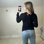 ZARA : Black Ruffle Pearl Neckline Sweater Photo 2