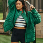 Free People NWOT  Movement Pippa Packable Puffer Jacket in Viridian Green Photo 0