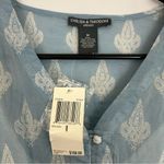 NWT Chelsea & Theodore Lightweight Short Sleeve Blue/White Tiered Midi Dress M Blue Size M Photo 6