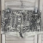 Mossimo Supply Co . Gray & White Patterned Stretchy Jean Shorts with Studs-9 Photo 0