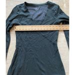 Horny Toad  Dark Green V-Neck Long Sleeve Wrap‎ Dress Casual Jersey Knit Photo 2