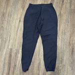 Old Navy Size L Tall High Waisted Twill Jogger Pants Pull On Moire Navy Blue Photo 4