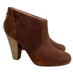 Betsey Johnson Jensen Leather Chestnut Brown Bootie Boots Photo 0