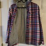 L.L. Bean XS Hooded Fleece Lined Plaid Flannel Shirt Jacket Cozy Outdoor Cottage Pink Photo 4
