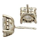 John Hardy White Topaz Cushion Cut Sterling Silver Rope Design Stud Earrings Photo 12