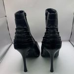 Vintage Leather Black Ankle Boots By Bakers 10B Designer Zipper Boots Y2K 90s Size 10 Photo 4