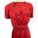 Derek Lam  10 Crosby Red Print Belted Waist Long Avant Garde Dress NWOT 2 $550 Photo 1
