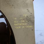 Vtg 1980s Carriage Court Brown Faux Patent Tortoiseshell Wedge Sandals Sz 7 Photo 6