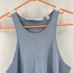 Equipment FEMME Tank Size Small Light Blue Racer *SAMPLE Stretch Ribbed Luxury Photo 5