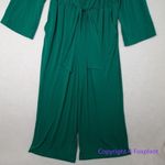 Eloquii New!  Tie Front Knit Jumpsuit green,‎ plus size 20 Photo 8