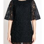 Sézane Gabin Guipure Embroidered Lace Mini Dress, Black, FR34/US2 Photo 3