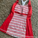 Lululemon | Track & Train Racerback Tank Top Red & White Striped Photo 2