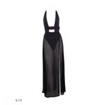 Topaz Long Chemise Black Size 10 Photo 2